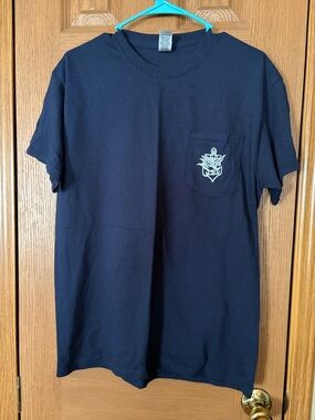 Jason Isbell Navy Pocket T-Shirt with White Pocket Graphic